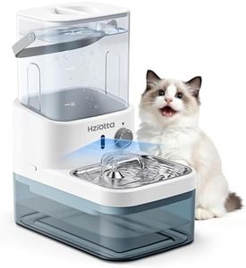 Hziotta Wastewater Separation Cat Water Fountain No Filter, Stainless Steel Pet Water Fountain with Radar Sensing, Wireless Cat Fountains for Drinking, No Pump, Totally 5.7L, 30db Low Noise