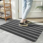 HOKIPO Rubber Back Rectangular Door Mats For Entrance Big Size, 48X78 Cm, Grey