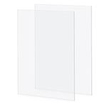 2 Pack Clear Plexiglass 42 x 29 cm Plastic Acrylic Sheet 2mm Thick, Clear Acrylic Sheet A3 Transparent Plastic Sheet Plexiglass Panels for Househld Decoration, Display, Picture Frame, Painting