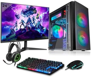 VolttierPC - PC Gaming Completo AMD Ryzen 5 5600G 6x4.4Ghz | Radeon Vega 7 | 16GB DDR4 | 512GB M.2 SSD | WiFi | Windows 11 | Monitor 24" 100Hz | Teclado y Ratón RGB | Ordenador de Sobremesa