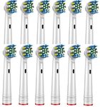 12 Kind2Health Premium Replacement Toothbrush Heads Compatible with Oral B Electric Handles for Effective Removal of Plaque and Stains