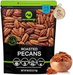 NUT CRAVINGS - Pecans Halves, Roasted & Unsalted, No Shell (80oz - 5 LB) Bulk Nuts Packed Fresh in Resealable Bag - Healthy Protein Food Snack, All Natural, Keto Friendly, Vegan, Kosher