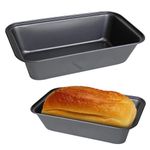 Lexazo Nonstick Aluminium Baking Bread Pan Loaf Cake Mould Rectangular Shape Cake Making Tin Loaf Mould/Microwave Oven Safe Baking Tools & Accessories For Home(1Pc), Black