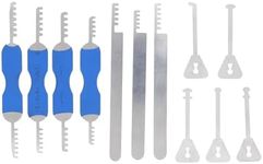 Comb Pick, 12Pcs Comb Lock Metal Te