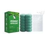 Natural Mouse Rodent Repellent with Camphor & Peppermint Oil, Against Mice, Cockroaches Indoor Outdoor Use for Garage, Kitchen, Garden Shed, Basement
