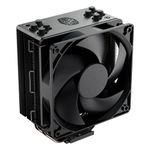 Cooler Master Hyper 212 Black Edition CPU Air Cooler, Silencio FP120 Fan, Anodized Gun-Metal Black, Brushed Nickel Fins, 4 Copper Direct Contact Heat Pipes for AMD Ryzen/Intel LGA1700/1200/1151