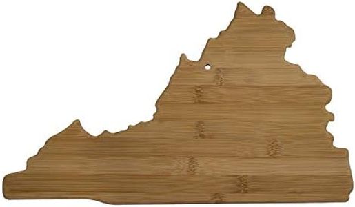 Totally Bamboo Virginia State Shaped Bamboo Serving & Cutting Board, Brown