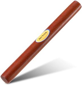 JuyVerq Wood Rolling Pin (15.75 Inches), Non-Stick Rolling Pin for Baking, Natural Sapele Wood Dough Roller for Pizza, Fondant, Pie, Cookie, Pastry, Essential Kitchen Tool