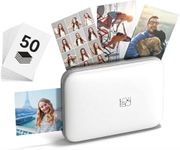 HPRT MT53 Mini Photo Printer with 50 Sheets Adhesive Paper, 2x3 Instant Portable Color Printer, Compatible with iOS & Android, Bluetooth Small Printer for Smartphones & iPhone