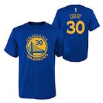 Outerstuff NBA Boys Youth (8-20) Stephen Curry Golden State Warriors Flat Replica T-Shirt, Golden State Warriors, Small