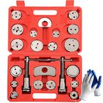 Acymner 24PCS Disc Brake Caliper Tool Kit | Heavy Duty Disc Brake Piston Caliper Compressor Rewind Tool Set for Brake Pad Replacement Reset, Used on Most American European Japanese Autos (Red)