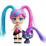 CurliGirls 82097 Milli & Vogue Collect-Magic Hair for Endless Hairstyles-Gift Toy Girl-Accessories Included-Doll 15 cm-Animal 6 cm, Roses