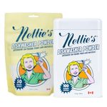 Nellie's Dishwasher Powder Bundle - 50 Scoops (Pouch) & 100 Scoops (Tin) - Kind to the Environment - Grease-Busting Performance for Spotless Results - Perfect for Eco-Conscious Homes