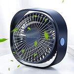 SmartDevil Mini USB Desk Fan,3 Speeds Desk Desktop Table Cooling Fan Powered by USB,Strong Wind,Quiet Operation,for Home Office Car Outdoor Travel (Blue)