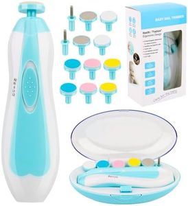Lima per Unghie Elettrica per Bambini, 14 in 1 Kit Lima Per Unghie Per Bambini, Lima Elettrica per Unghie Neonato con 12 Testina di Ricambio, per Unghie, Manicure e Pedicure a Basso Rumore