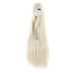 Light Blonde : MapofBeauty 40" 100cm Anime Costume Long Straight Cosplay Wig Party Wig (Light Blonde)