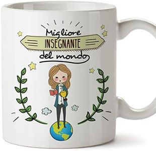 Mugffins Insegnante Professoressa Tazze Originali di caffè e Colazione da Regalare Lavoratori e Professionisti - Migliore Insegnante del Mondo - Ceramica 350 ml
