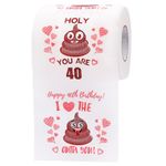 40th Birthday Gifts for Women,40th Birthday Decoration Gifts for Women, Birthday Gifts for Mom, Friend, Coworker, Sister Funny Toilet Tissue Gifts for Women