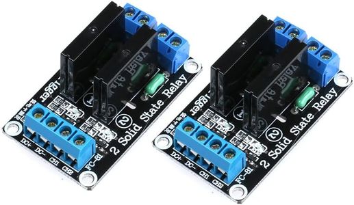 EC Buying 2Pcs 5V 2A Solid State Relay Module 2 Channel Low Level Trigger 250V2A SSR Durable DIY AC Solid State Relay Board with Fuse for Arduino