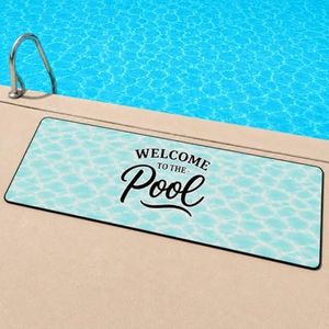pldnhzua Pool Mat Outdoor Waterproof Non Slip, 47 x 24 Inch Pool Deck Rug for Outside Pool Area, Floor Mat for Poolside, Patio, Deck and Backyard