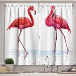 Ambesonne Animal Kitchen Curtains, 