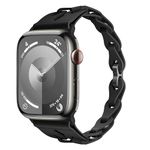 XMUXI Slim Silicone Strap Compatible with Apple Watch 40mm 41mm 42mm,Soft Sport Strap Circle Chain Wristband for iWatch SE/Series 10/9/8/7/6/5/4 Women