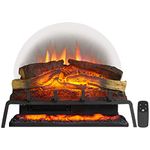 LegendFlame 25" W Free Standing Electric Fireplace Log Set (EF484), Fireplace Insert, Heater 750W/1500W, Crackling Sound, Remote Control…