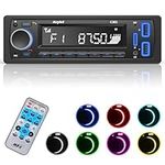 Avylet 7 LED Colors Car Stereo Handsfree Calling Bluetooth 5.0 Car Radio, Stereo & Clock, 4X60W FM Radio USB/AUX in/MP3/WMA/WAV/SD MP3 Player, Wireless Remote Control