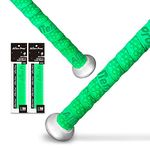 Alien Pros Bat Grip Tape for Baseball (2 Grips) – 1.1 mm Precut and Pro Feel Bat Tape – Replacement for Old Baseball bat Grip – Wrap Your Bat for an Epic Home Run (2 Grips, Green)