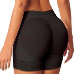 Designeez Women's Polyester Briefs (Pack of 1) (AIM_$A_FAKE_ASS_HIP_LIFTER_PNTY_BLK_XL_Black_XL)