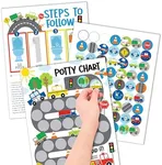 Potty Training Chart for Boys with Fun Reward Stickers – Potty Sticker Chart for Kids Potty Training, Potty Training Chart for Toddlers Boys, Potty Chart for Boys, Sticker Chart for Potty Success