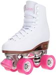 CHICAGO Skates Premium White Quad Roller Skates for Girls and Women Beginners Classic Adjustable High-Top Design for Indoor or Outdoor Skates and Roller Derby