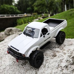 WPL C24-1 RC Rock Crawler 4x4 RC Truck Off Road 1/16 RC Crawler, Remote Control Truck Pickup RTR All Terrain RC CAR for Adults（White）