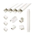 Alsetria 4M 14 Ft. Decorative Line Set Cover Kit for Mini Split Air Conditioners and Heat Pumps 3''x2.5''