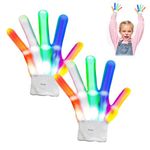 EHIOG LED Light Gloves, LED Gloves Finger Light, Colorful Light Up Gloves Party Favor, for 10 11 12 Year Old Boys Girl Gifts, for Themed Night Party Festivals Birthday Rave Party