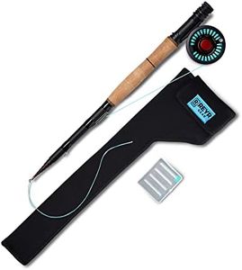 REYR Gear - First CAST Fly Rod, Telescoping Travel Fly Rod and Reel Combo, Portable Fly Fishing Gear for Traveling and Backpacking, 6WT Fishing Rod Red Reel Left-Hand Rod, Right-Hand Retrieve