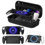 3 in 1 Accessoris Set Compatible with Playstation Portal, EVA Carrying Case for PS5 Portal, Soft Silicone Protective Cover, 2 Pack Screen Protector, Ps Portal Accessories