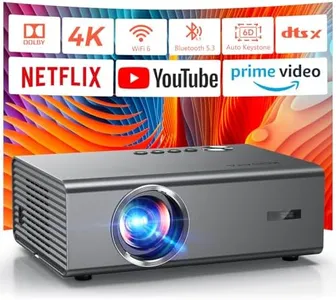 4K Projector with Netflix-Licensed&Dolby Audio, AI Auto Focus&6D Keystone Kogata Smart Projector with Built in Apps Outdoor Movie Proyector with WiFi 6 Bluetooth for Home Theater UPGRADE