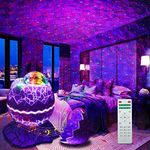 Rossetta Star Projector, Galaxy Projector LED Lights for Bedroom, App Control Projector with Bluetooth Speaker and White Noise, Night Light for Kids Adults, Christmas, Party, Ceiling, Room Decor