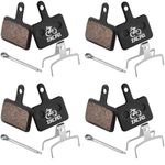 Zacro 4 Pairs Bike Brake Pads, Ceramic Bicycle Disc Brake Pads Fit for Tektro Shimano TRP Deore Br-M575 B01s Mt200 M525 M515 T615 T675 M505 M495 M486 M485, Mountain MTB Ebike Brake Pads Replacement