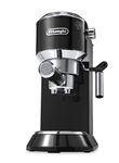 De'Longhi EC680BK Dedica 15 Bar Stainless Steel Slim Espresso and Cappuccino Machine with Advanced Cappuccino System, Black