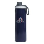 adidas 600 Ml (20 Oz) Metal Water Bottle, Hot/Cold Double-Walled Insulated 18/8 Stainless Steel, Shadow Navy/Onix Grey/Silver Reflective, 20.3 Ounces