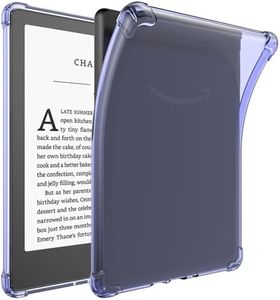 HotBag Clear Kindle Case for 6.8 All-New Kindle Paperwhite 11th Generation 2021 and Signature Edition TPU Back Cover, Ultra Slim Lightweight Flexible Transparent TPU Soft Skin Bumper Clear Purple