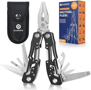 14-In-1 Multitool with Safety Locking, Professional Stainless Steel Multitool Pliers Pocket, Bottle Opener, Screwdriver with Nylon Sheath for Outdoor, Survival, Camping, and Hiking