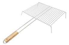 Alfresco Chef Tuscan Wire BBQ Grill Grate | 64cm Wooden Handled BBQ Grate For Use With Pizza Oven | Stainless Steel BBQ Grill Rack | Oven Grill Rack | Perfect for Cooking & Grilling Meat, Fish & Veg