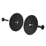 Door Hole Cover Plate,2-5/8" Diameter Round Deadbolt Cover Plate,Door Knob Hole Cover Plate,Door Lock Hole Filler Plate-(Matte Black) (1 Pack)