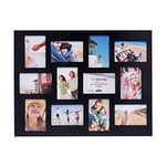 Malden 2109-1246 Designs Modern Wall Frames Biltmore Collage Picture Frame, 12 Option, 12-4 X 6, Black