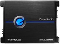 Planet Audio TR3000.1D Torque 3000 Watt, 1 Ohm Stable Class D Monoblock Car Amplifier with Remote Subwoofer Control