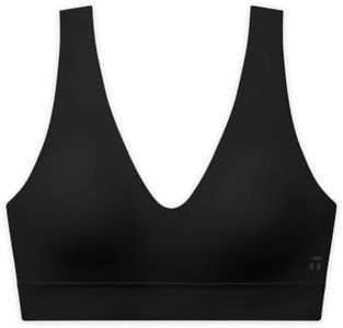 Tommy John Women's Everyday Comfort V-Neck Bralette, Single, Black, Medium