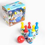 Ratna's Junior Penguin Bowling Set with 6 Pins & 1 Ball Toys Sports Game Gift for Kids